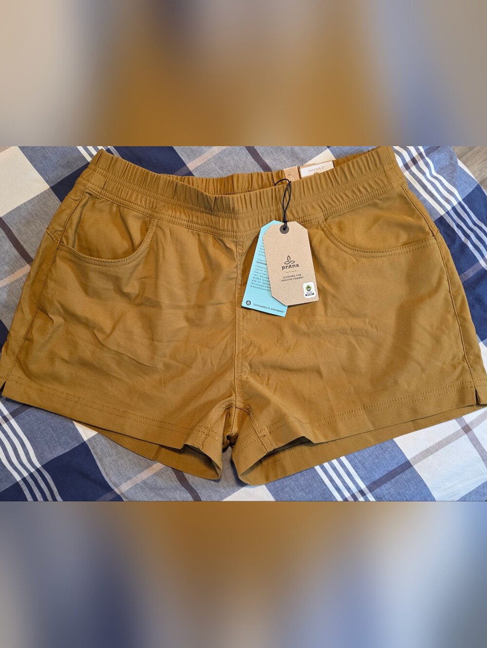 Prana Women's Tan Stretch Athletic Shorts